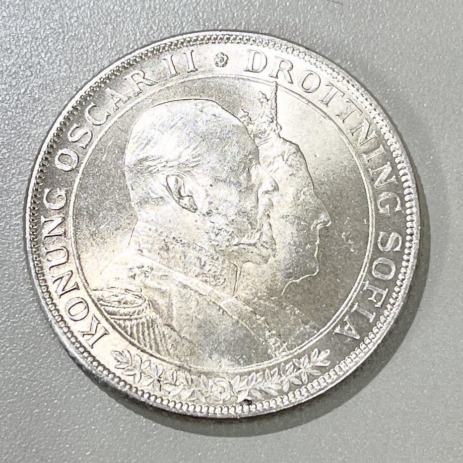 格安，正規品 1円〜 スウェーデン 2クローネ銀貨 オスカル2世金婚式 1907年(その他)｜売買されたオークション情報、yahooの商品情報をアーカイブ公開 - オークファン その他