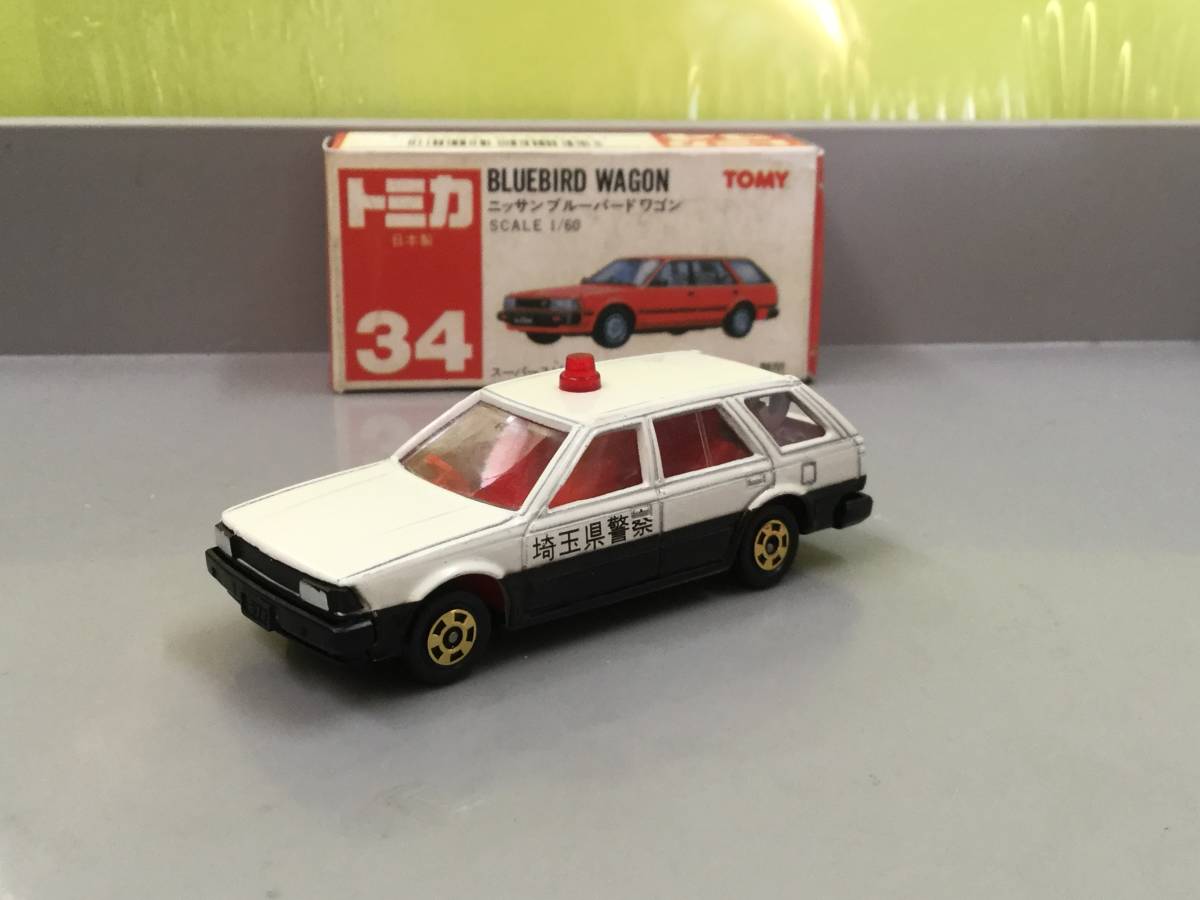 トミカ 赤箱 イケダ特注 ニッサン ブルーバードワゴン 埼玉県警察　　日本製