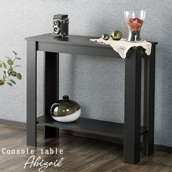 コンソールテーブル インテリアラック 収納棚 幅80cm 木製 ディスプレイ ラック 飾り棚 省スペース コンパクト 玄関収納