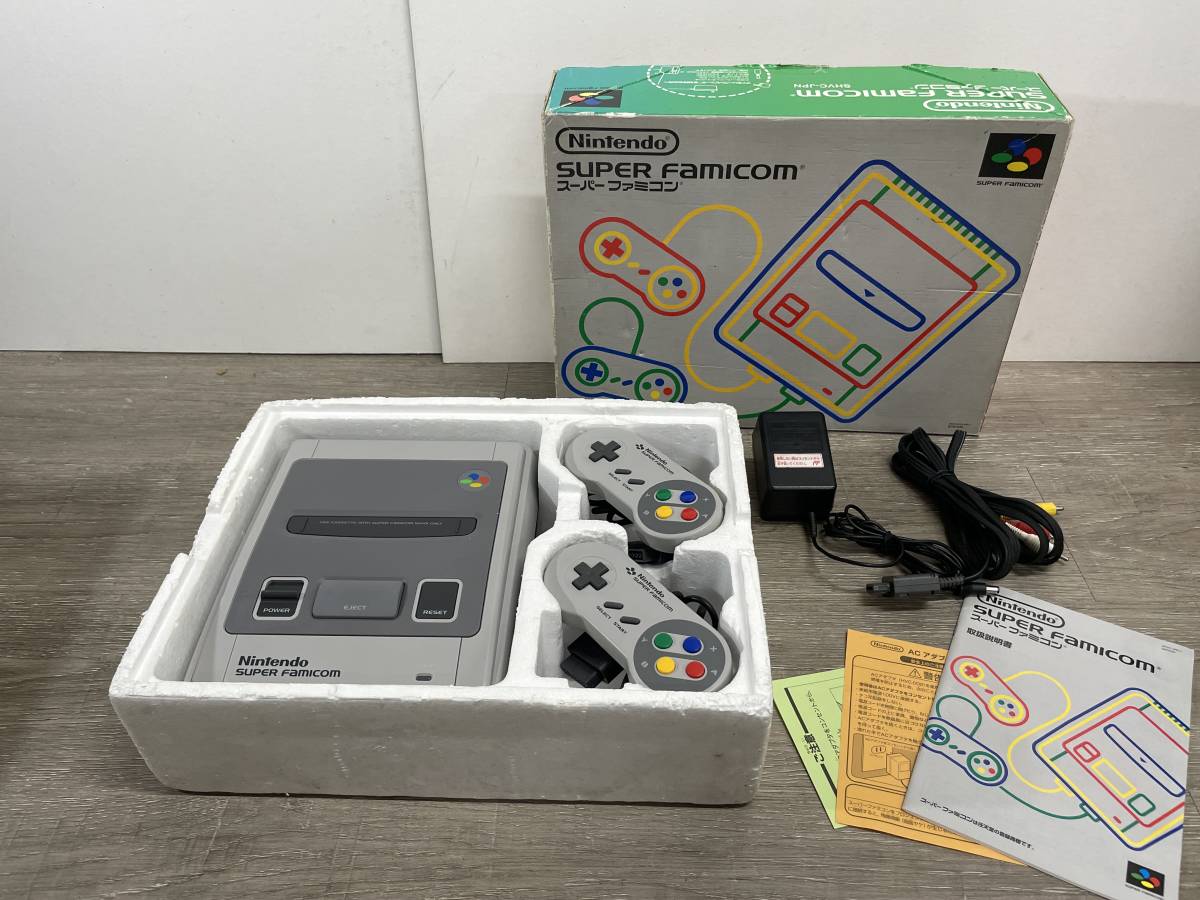 ☆ SFC ☆ スーパーファミコン 後期 1CHIP 02 動作品 状態良好 本体 コントローラー 箱 説明書 付属 Nintendo SUPER FAMICOM 任天堂 0567