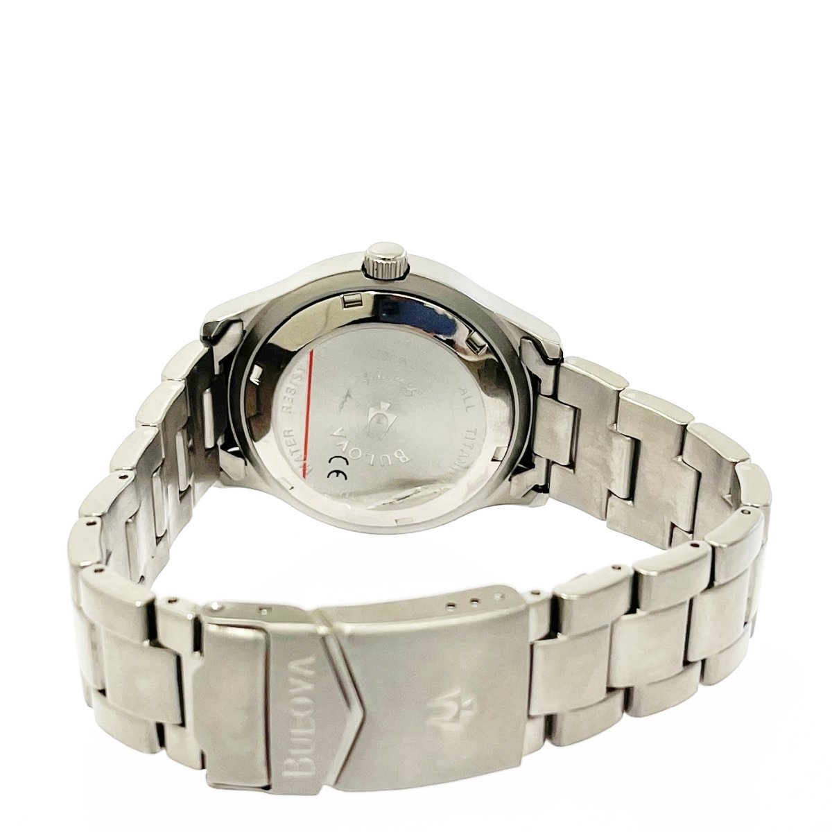1円スタート】BULOVA ブローバ BVM003 チタン ブラック文字盤 自動巻き 