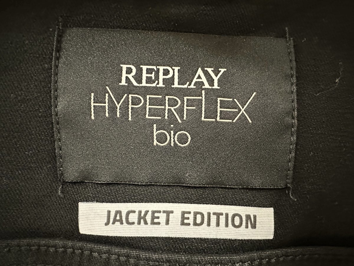 REPLAY (リプレイ) HYPERFLEX ストレッチデニムジャケット ブラック 