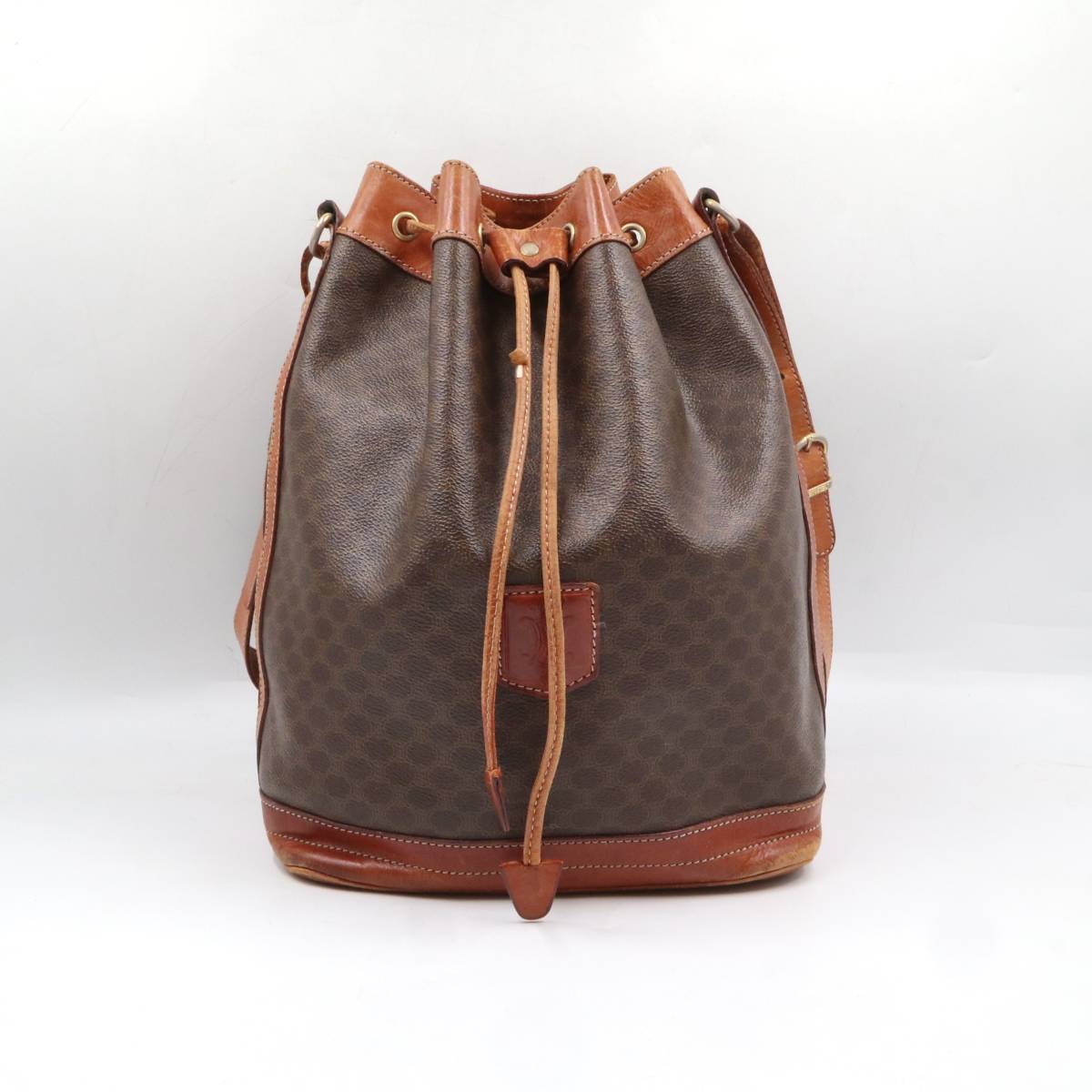 セリーヌ 巾着 マカダム ショルダーバッグ マカダム柄 CELINE 希少 
