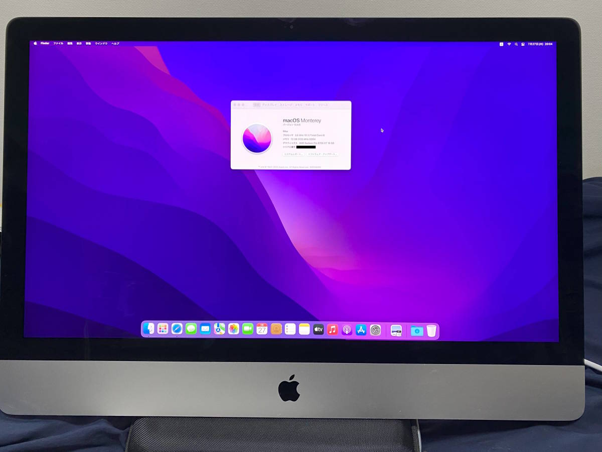 iMac 5K Retina VESA 0 VESAマウント 27inch Apple 64GB 美品iMac 