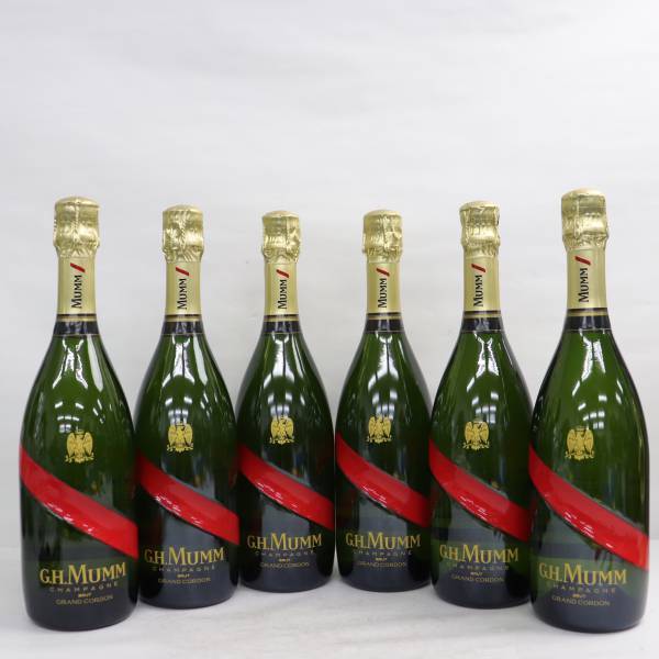 【6本セット】G.H.MUMM(マム)グラン コルドン ブリュット 12.5% 750ml T23G220262