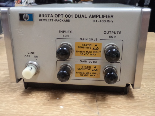 その他 HEWLETT hp 8447D OPT 001 DUAL AMPLIFIER hp ヒューレットパッカード 8447A OPT 001 DUAL AMPLIFIER 0.1-400MHz