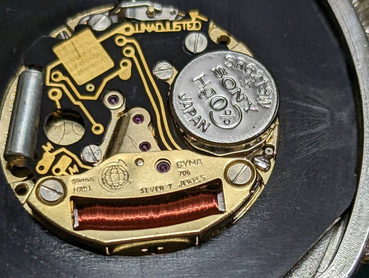 中古 稼働品】 CYMA (シーマ) 604SP 4Pダイヤ 3針 メンズ クォーツ 