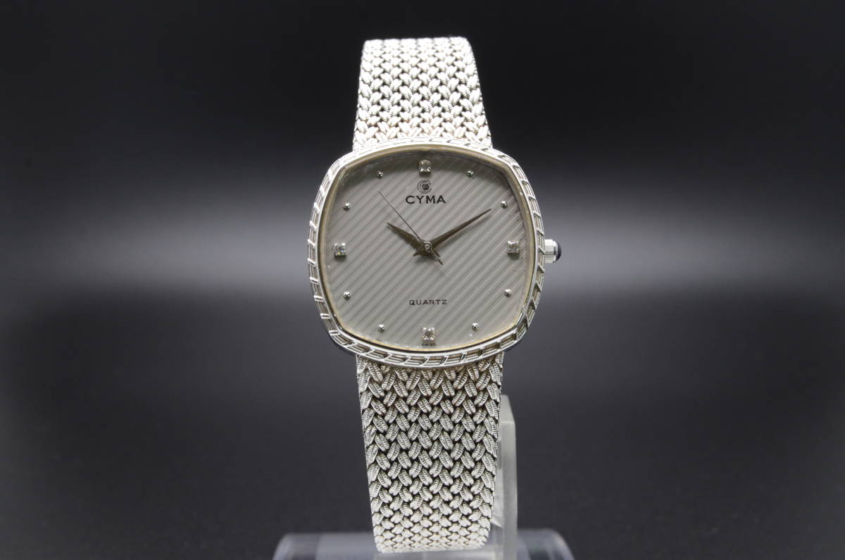 中古 稼働品】 CYMA (シーマ) 604SP 4Pダイヤ 3針 メンズ クォーツ 