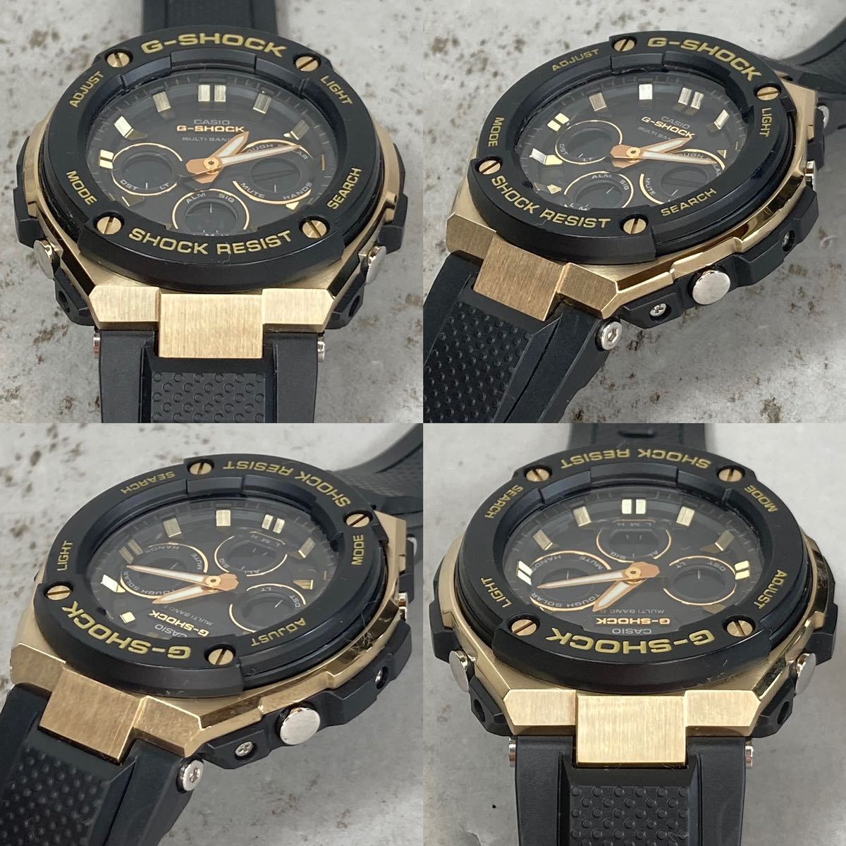 極美品 箱説付G-SHOCK GST-W300G-1A9JF GスチールG-STEEL タフ