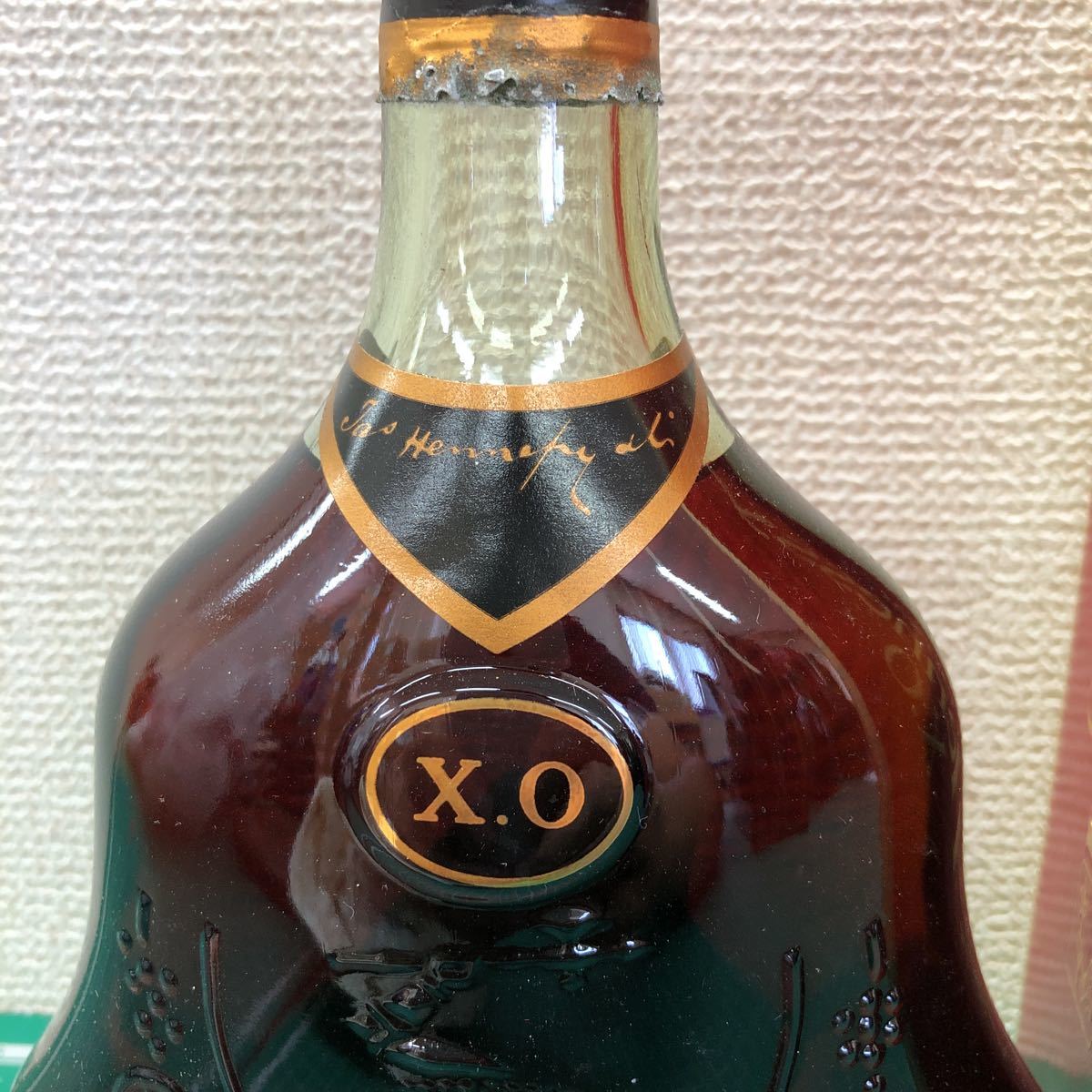 ブランデー コニャック ヘネシーXO Hennessy グリーンボトル 金