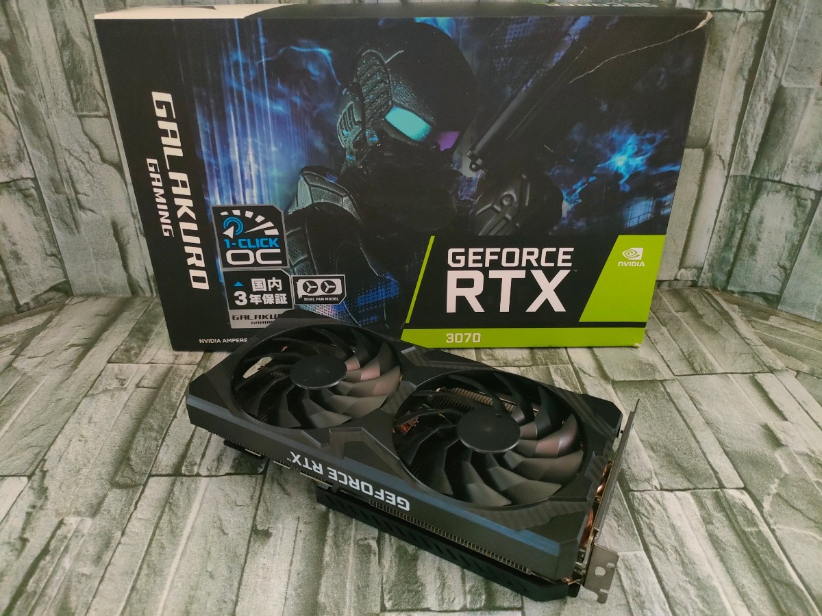 NVIDIA 玄人志向 GeForce RTX3070 8GB GALAKURO GAMING OC 【グラフィックボード】