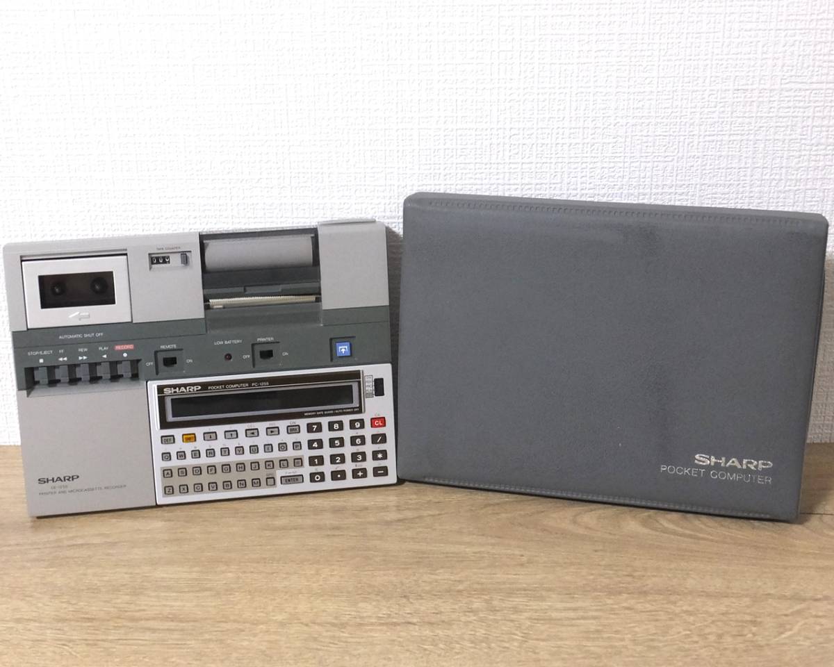 SHARP シャープ PC-1255 CE-125S ポケットコンピュータ ケース付き 動作未確認 ジャンク扱い