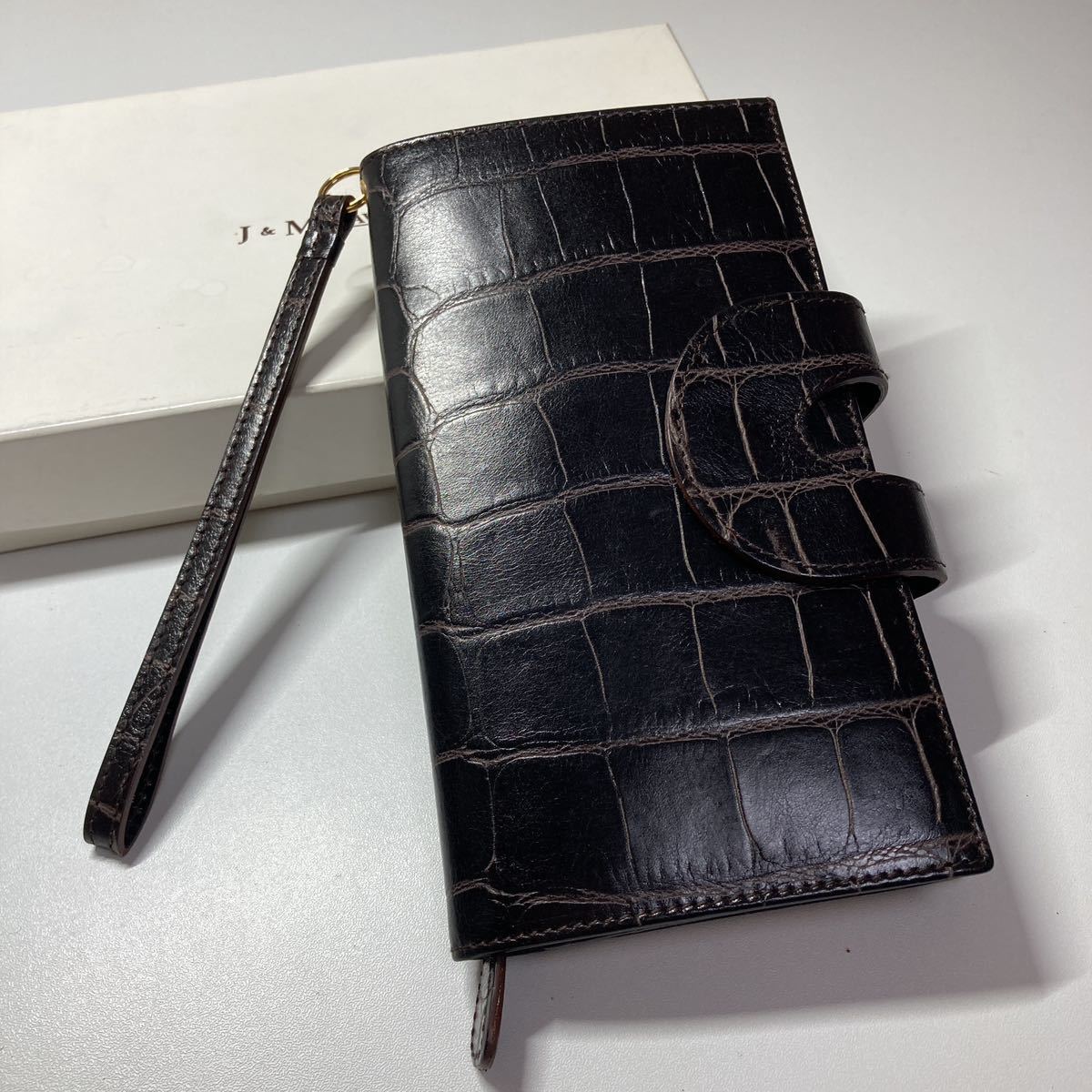 J＆M Davidson（J＆M デヴィッドソン）クロコ型押し 長財布 美品