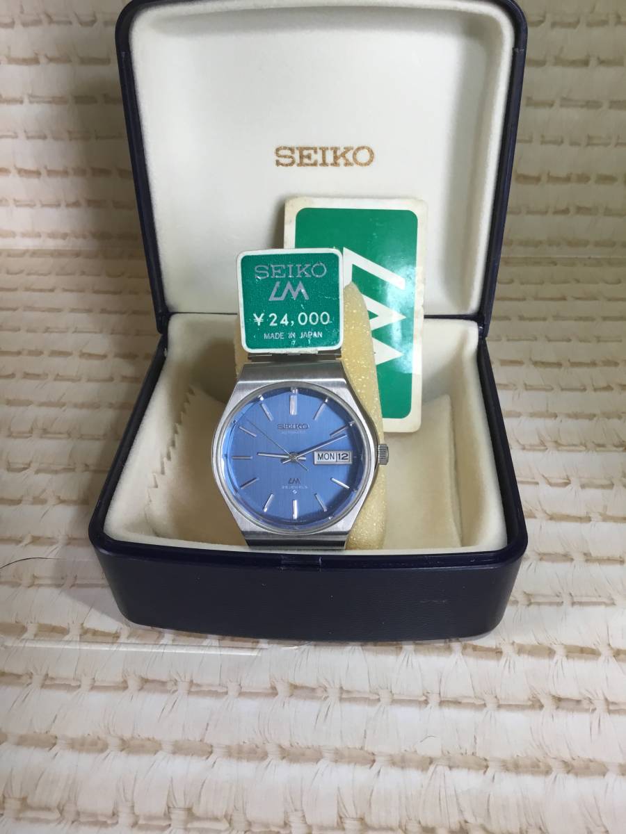 当時物　セイコーL M ロードマチック　カットガラス　紳士用　自動巻き　デッドストック　検　SEIKO レトロ　