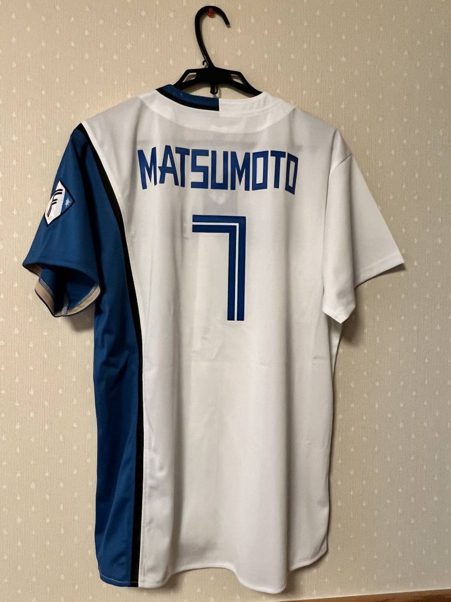 美品未着用　北海道日本ハムファイターズ 松本剛　レプリカユニフォームL 新品 北海道日本ハムファイターズ ＃7松本剛 レプリカユニフォーム L