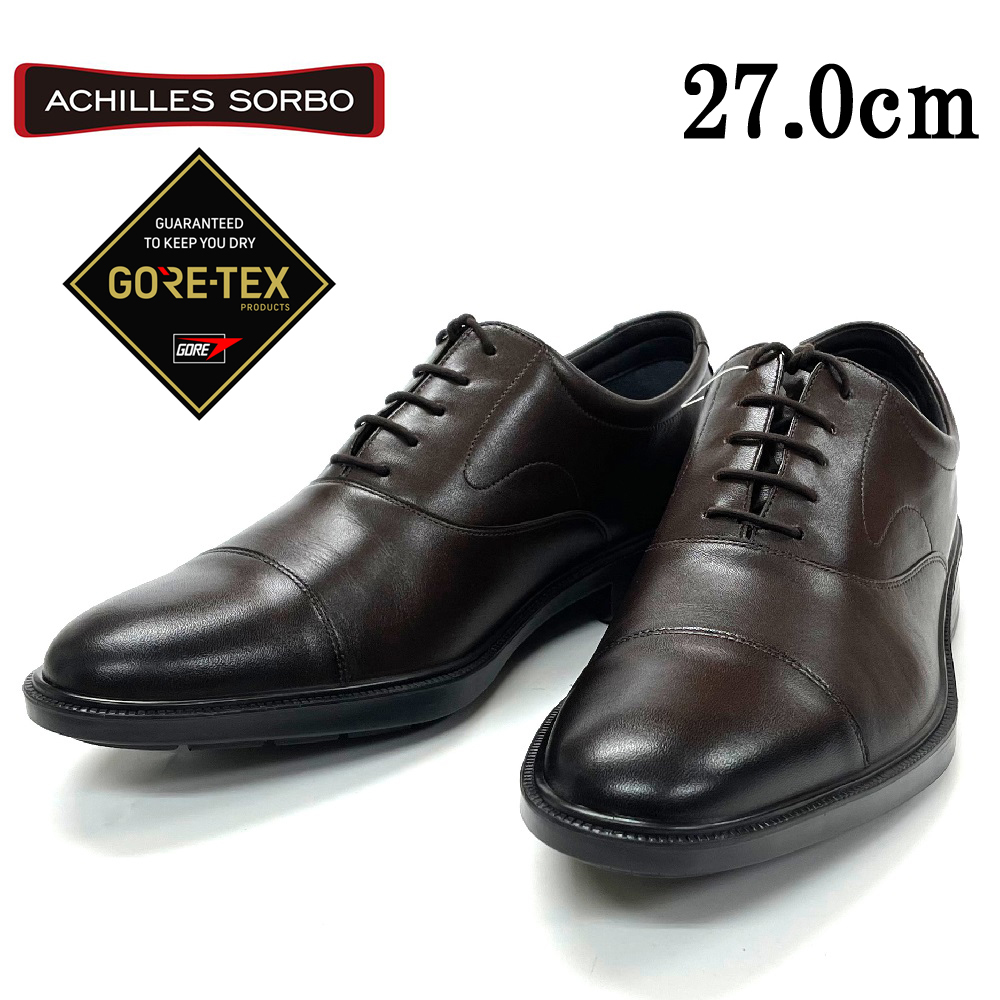 訳アリ!!SRM3190 CF 27.0cm アキレス ソルボ メンズ ビジネス シューズ 靴 3E 天然皮革 本革 牛革 GORE-TEX ゴアテックス 紳士 073103