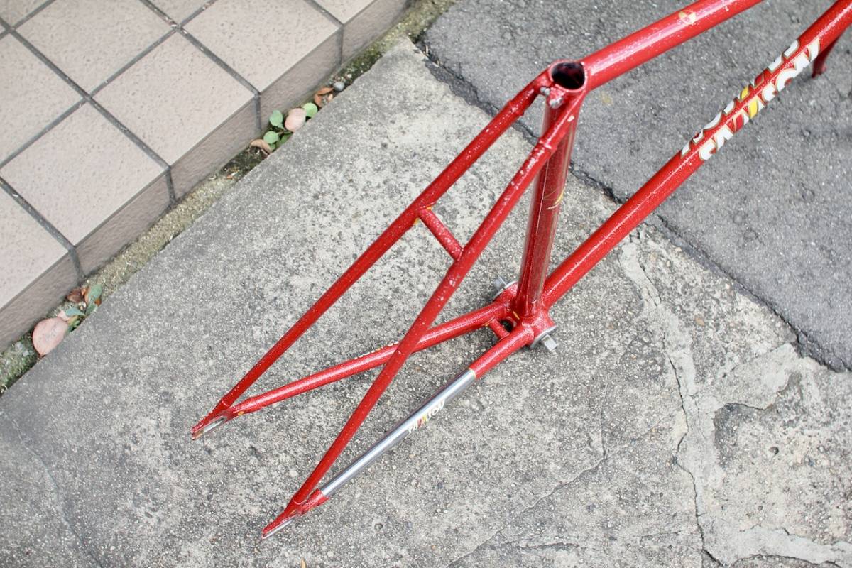 神山レッド SAMSON サムソン NJS 競輪フレーム 金縁ロゴ ラメ入り