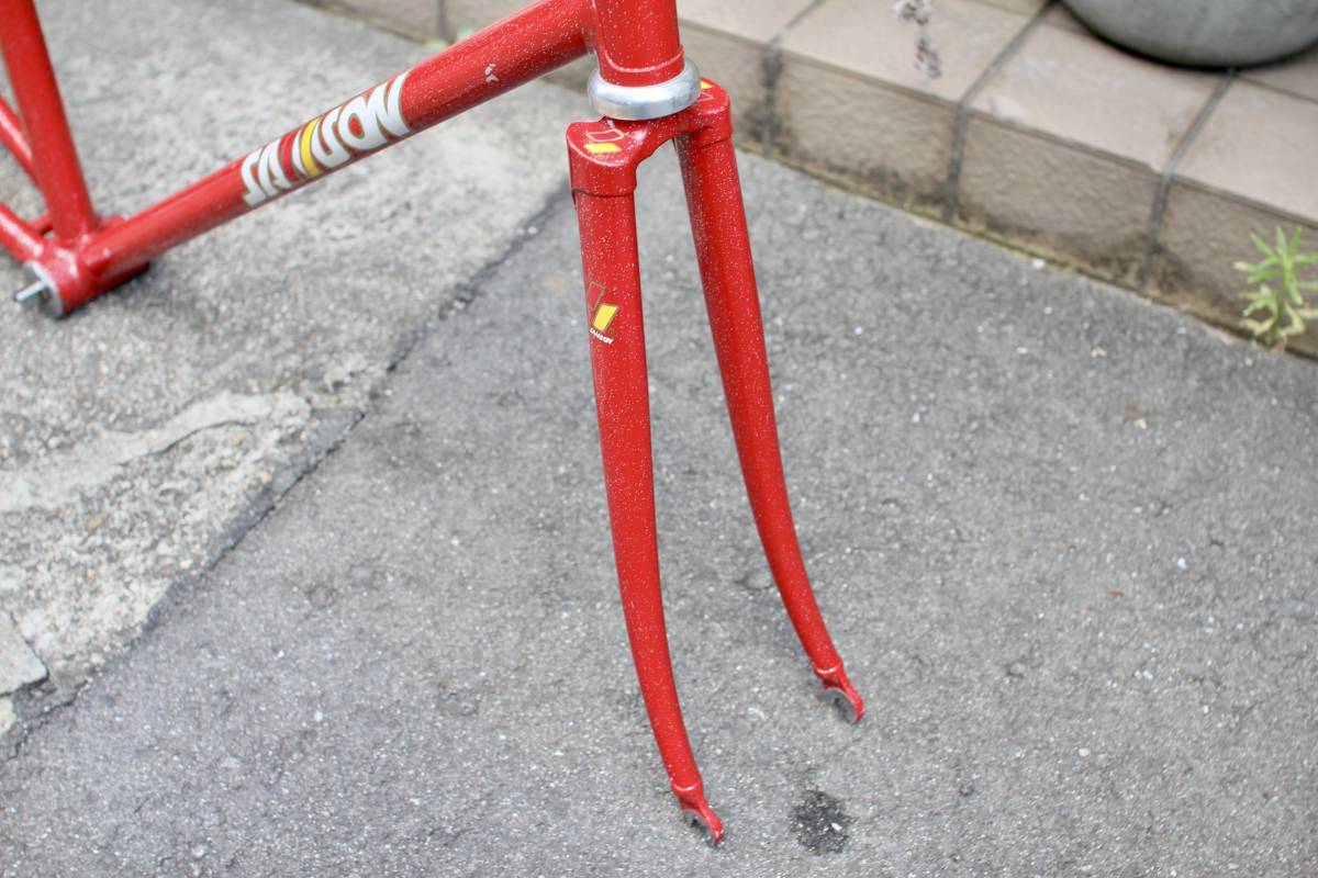 神山レッド SAMSON サムソン NJS 競輪フレーム 金縁ロゴ ラメ入り