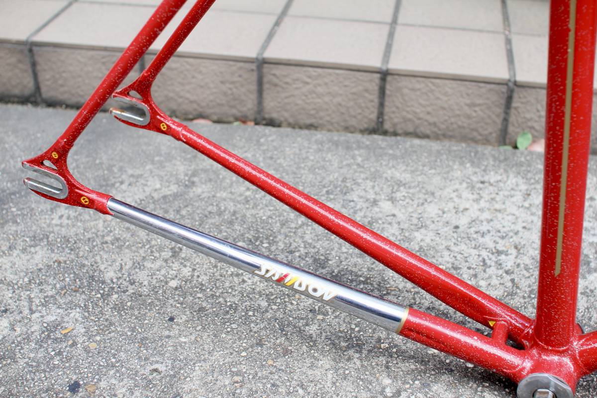 神山レッド SAMSON サムソン NJS 競輪フレーム 金縁ロゴ ラメ入り