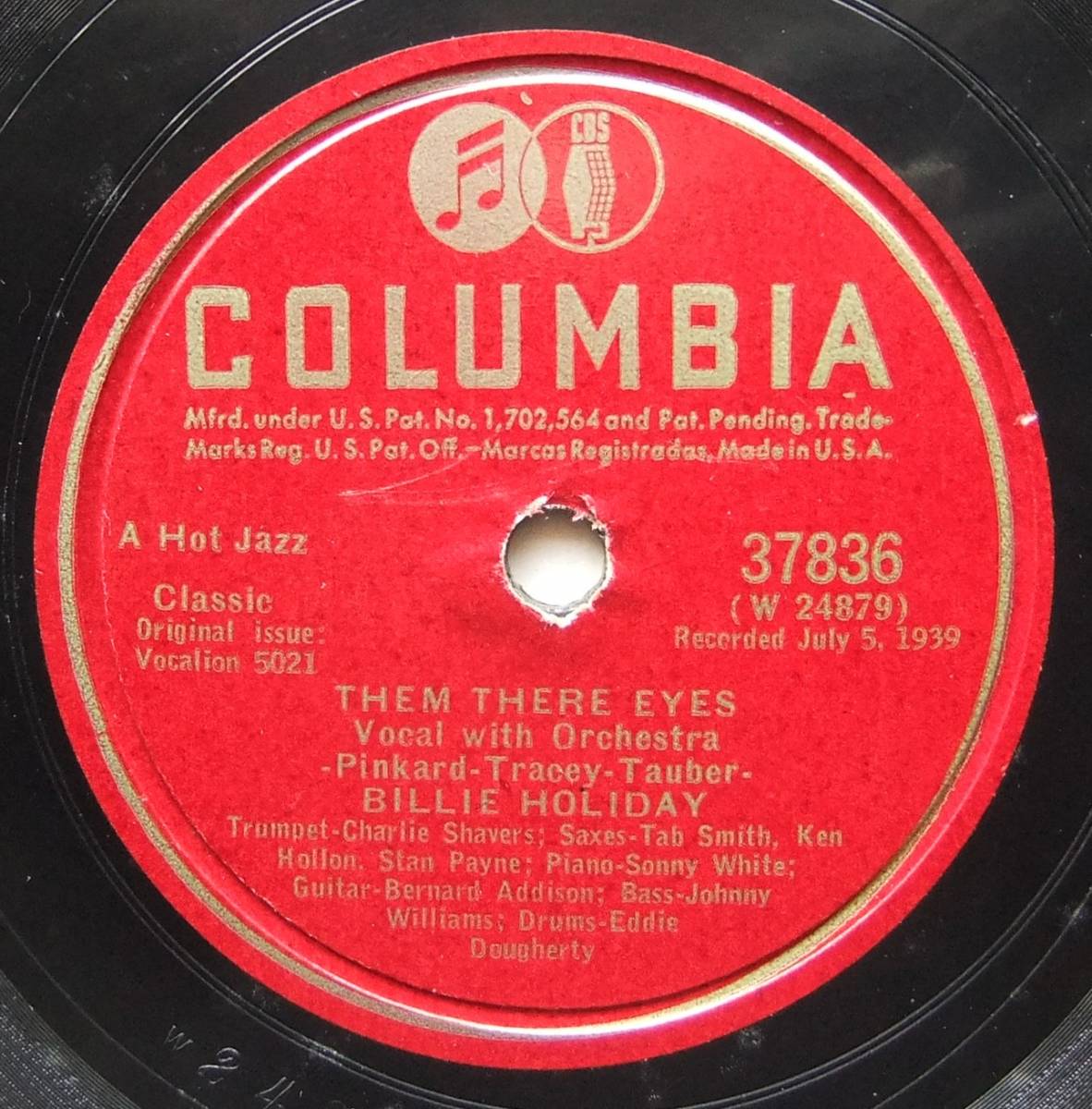 【限定セール，送料無料】 BILLIE HOLIDAY / Them There Eyes / Body And Soul Columbia 37836 78rpm SP(ジャズ)｜売買されたオークション情報、yahooの商品情報をアーカイブ公開 - オークファン ジャズ