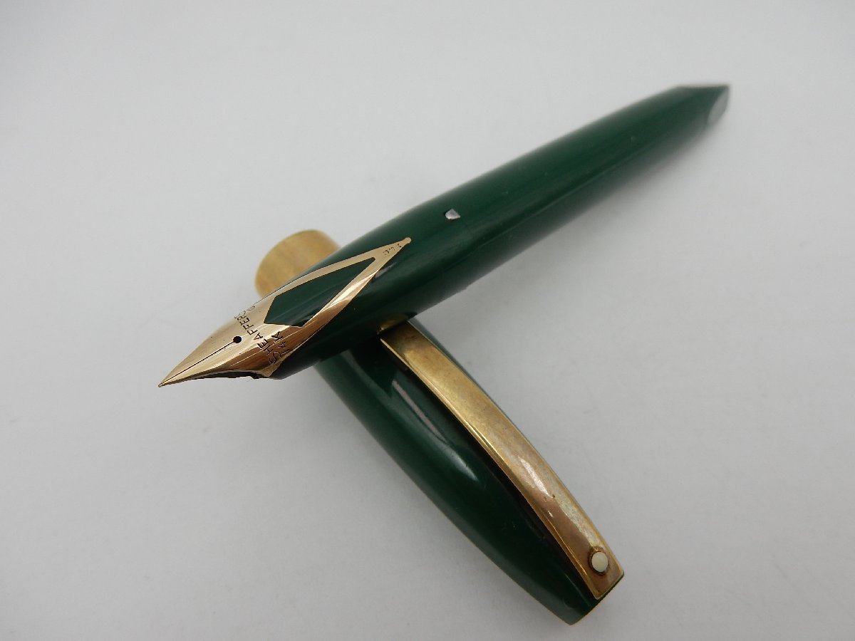 1円 ペリカン ペン先 14C 585 グリーン × ブラック × ゴールド 吸入式