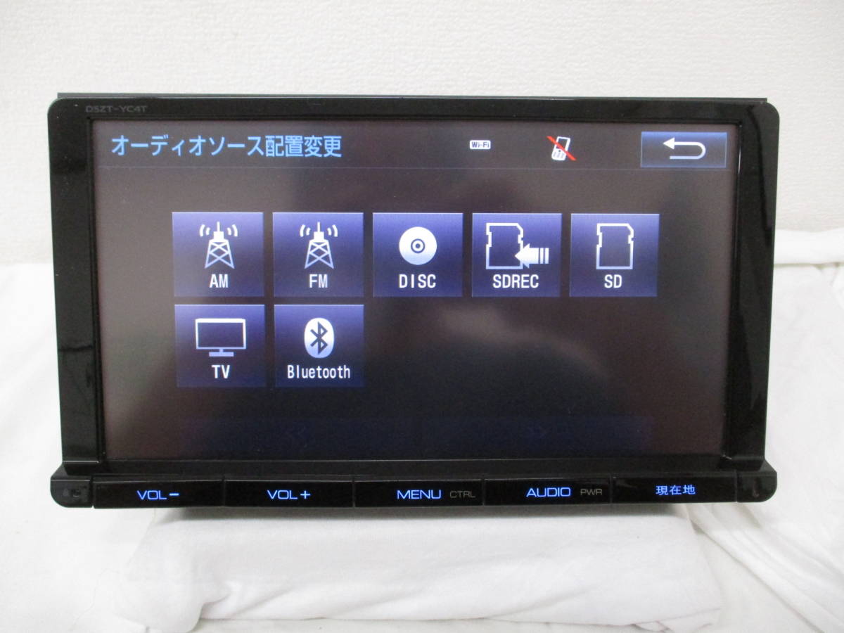 トヨタ純正 DSZT-YC4T 2016年秋版 地デジBluetooth AudioSDナビ 