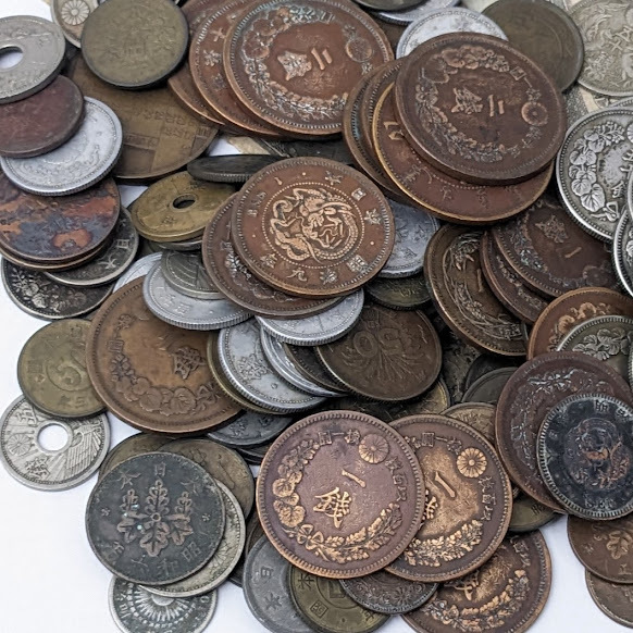 古銭】古銭まとめ 50銭 44枚 五十銭 明治 昭和 紙幣 銀貨 一銭 一円 十