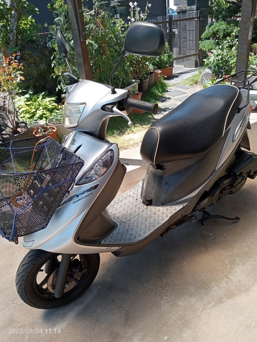 スズキアドレスv125g k6 個人 フルノーマル シルバーメタリック 走行