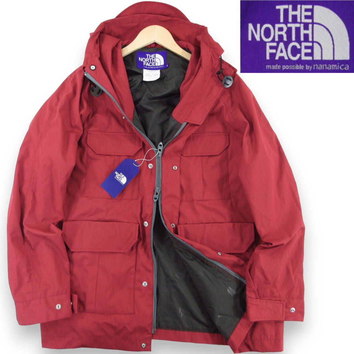 定3.8万 新品◆THE NORTH FACE PURPLE LABEL◆撥水 65/35 ビッグ マウンテンパーカー ジャケット L 赤◆ノースフェイス NP2201N◆J714