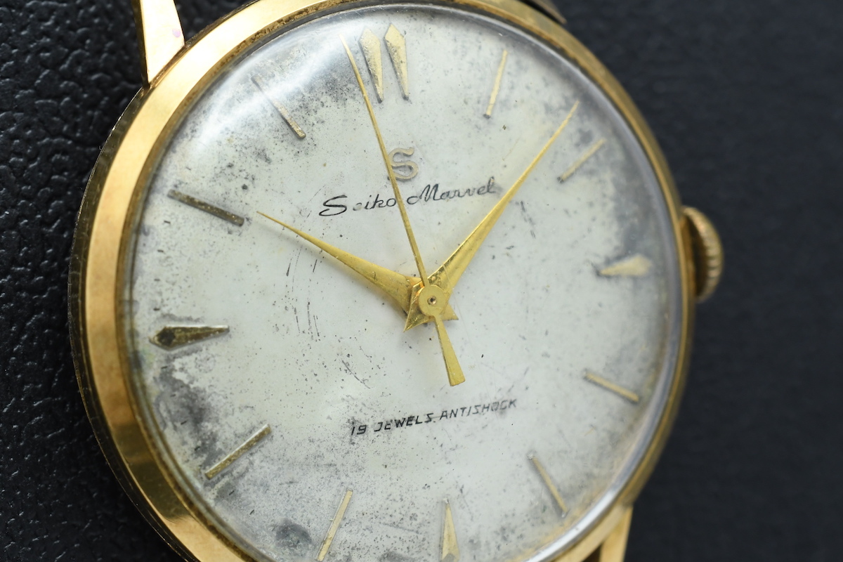 ジャンク Seiko Marvel K18 Ref：14036M セイコー マーベル 18金 手 