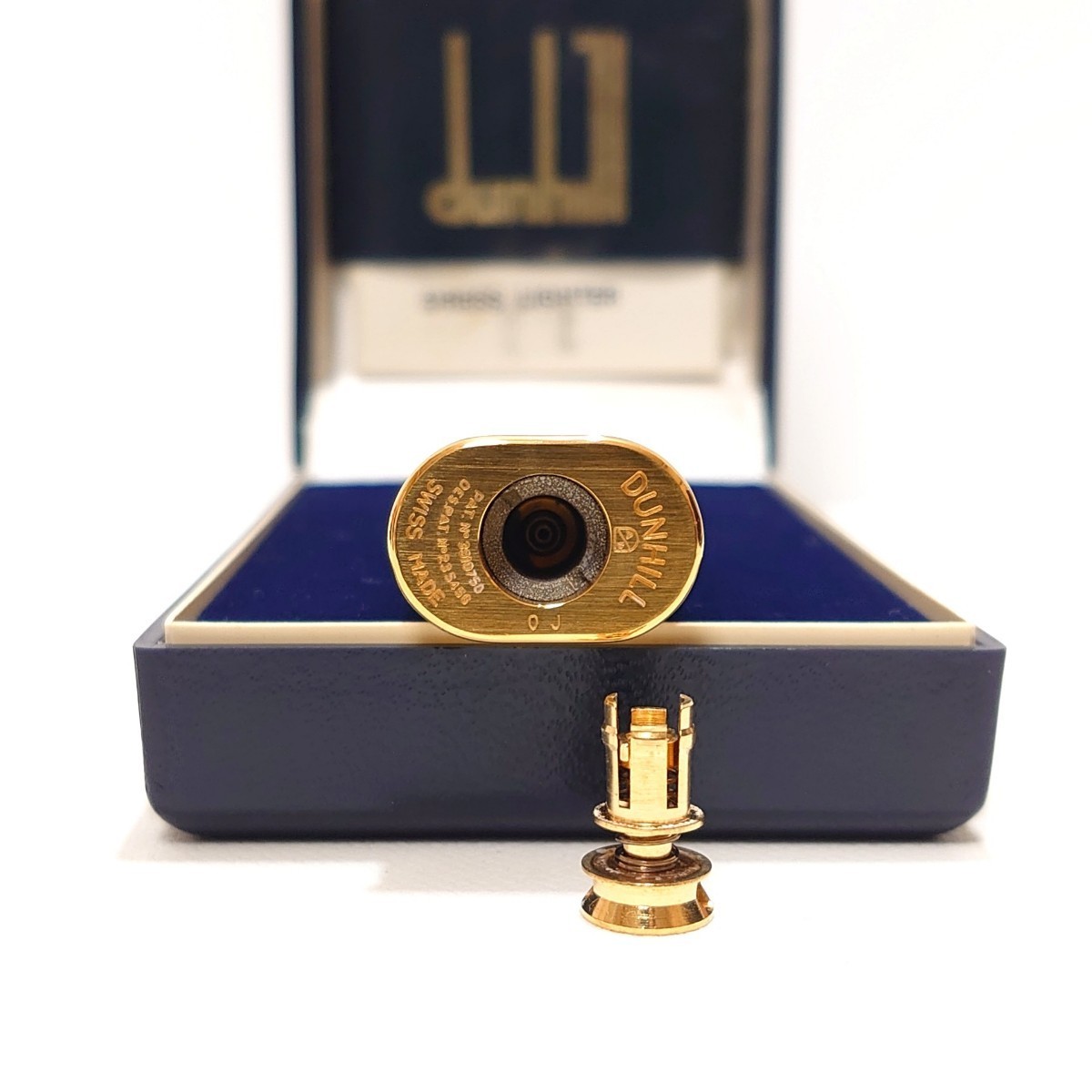 英国 dunhill ダンヒル ドレス ライター 純金張り GOLD 2点セット 