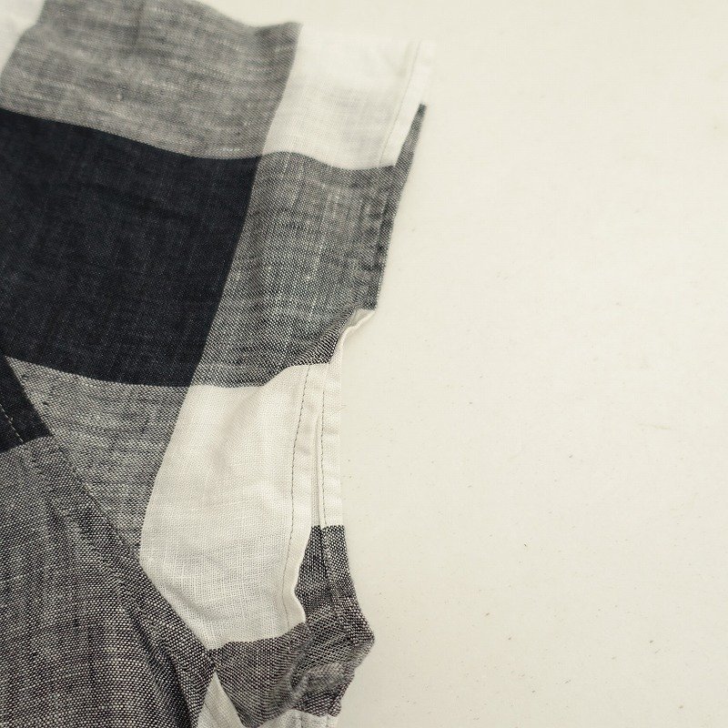 マーガレットハウエル MARGARET HOWELL *リネンチェック半袖シャツ*2