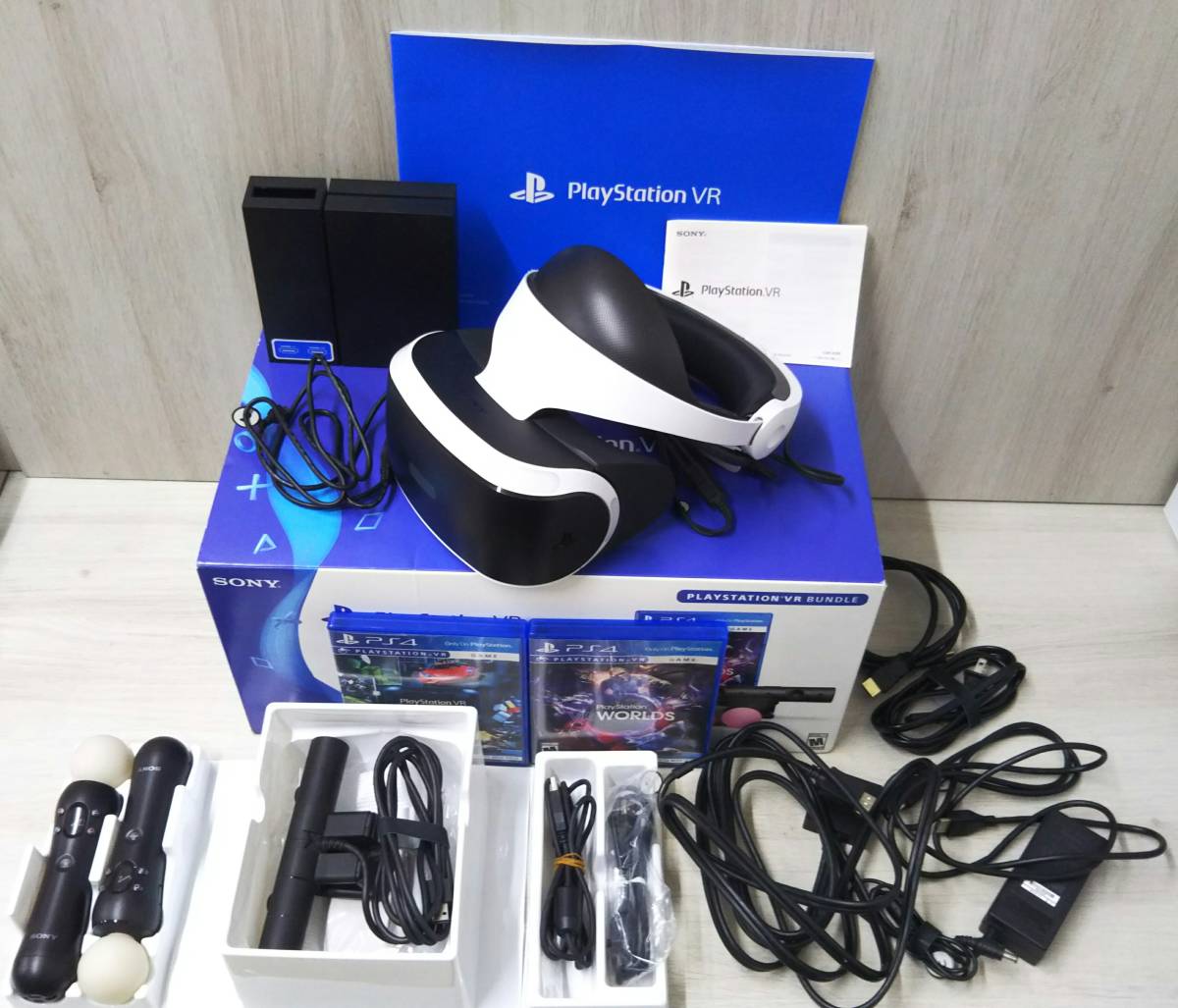 ジャンク SONY PlayStation VR Bundle (輸入版・北米) 通電のみ確認 ソフトやや傷あり PSVR