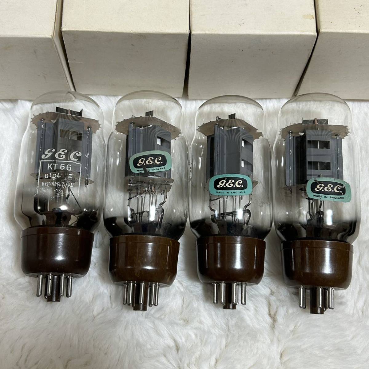 G.E.C KT66 真空管 electronic tube 箱付き 4本セット GEC(真空管 