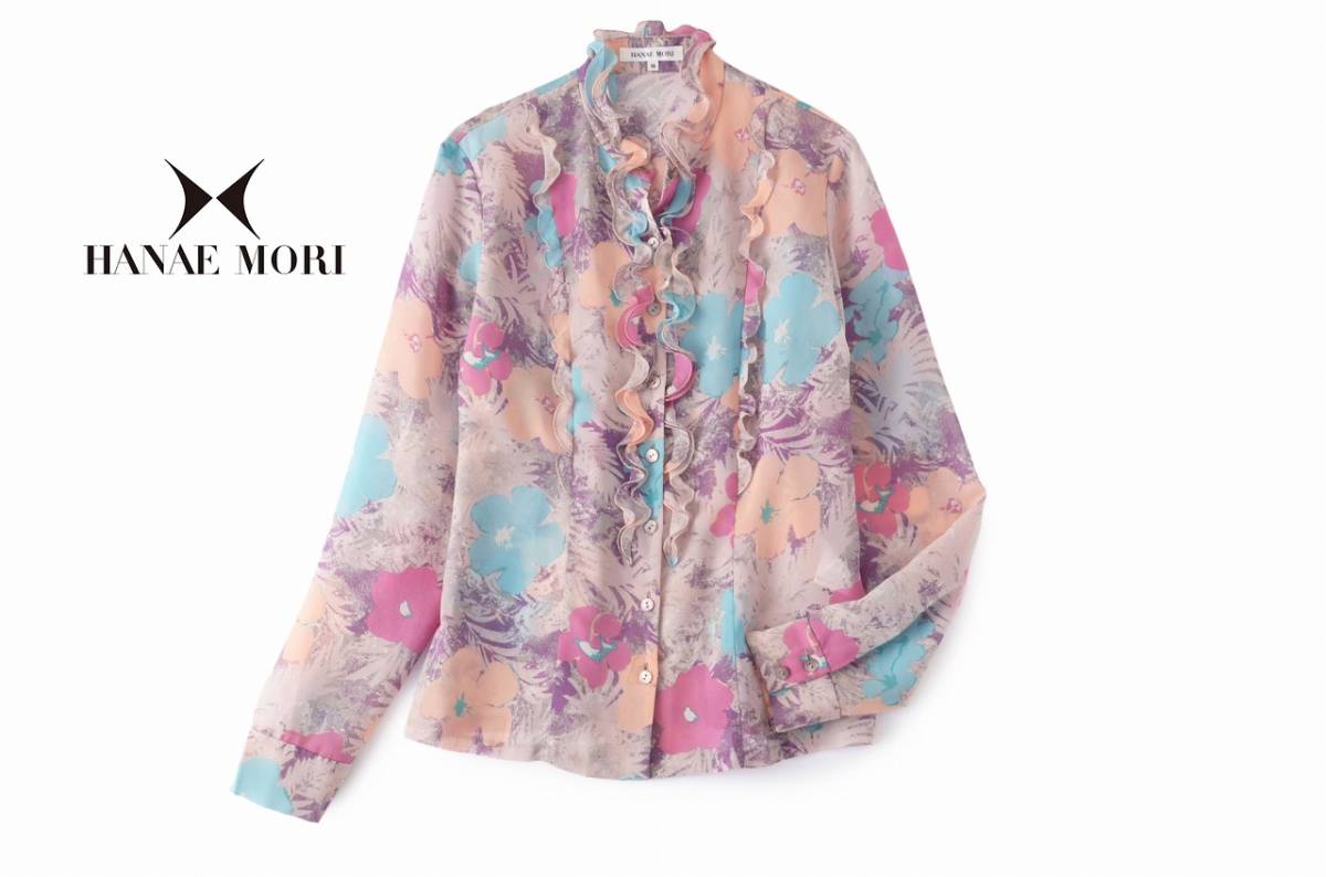 美品☆ハナエモリ3.2万☆38size/9号☆ブラウスG049 御覧いただけて
