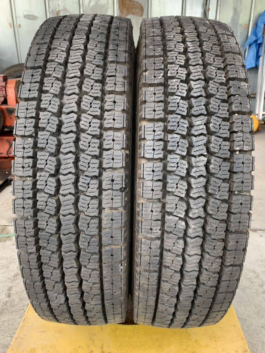 引取りOK 225/80R17.5 123/122L TOYO M919 20年製 約14.5mm 中古 トラックタイヤ 2本