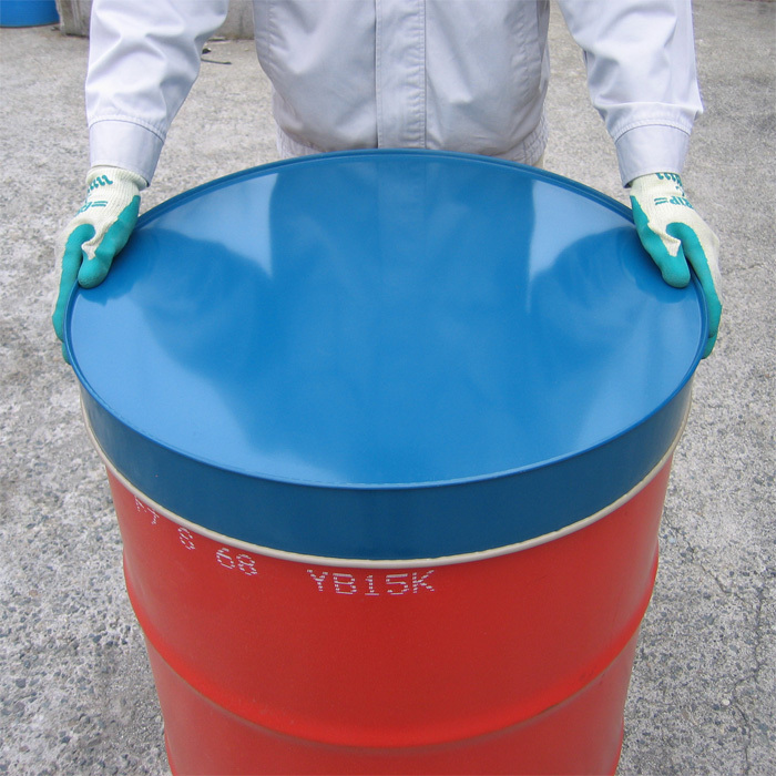 ドラム缶ふた 200リットル用 カラー鋼板製 日本製 ドラム缶フタ 蓋 カバー 保護 オイル 灯油 軽油 薬品管理 川辺製作所