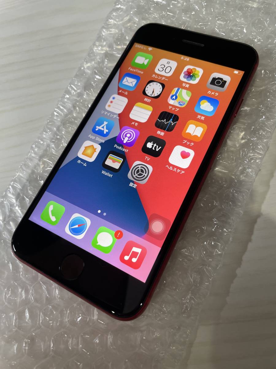 ジャンク ◯判定 SIMフリー 美品 iPhone SE (第2世代) レッド 256GB