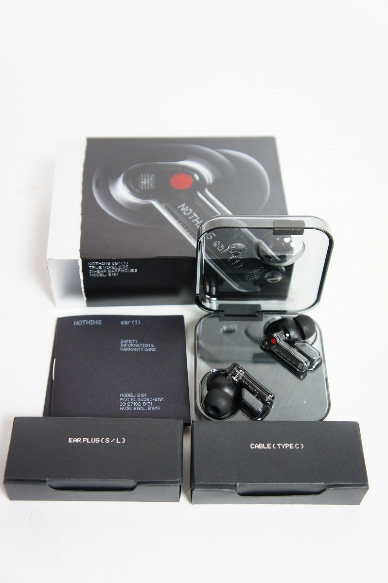 美品 Nothing ear TWS ワイヤレス イヤホン アクティブ ノイズキャンセ