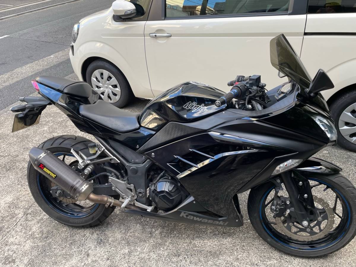 ninja250/社外マフラーアクラポ ビッチ/セル1発始動動画有り/21527km/ニンジャ250/2013年式/EX250L