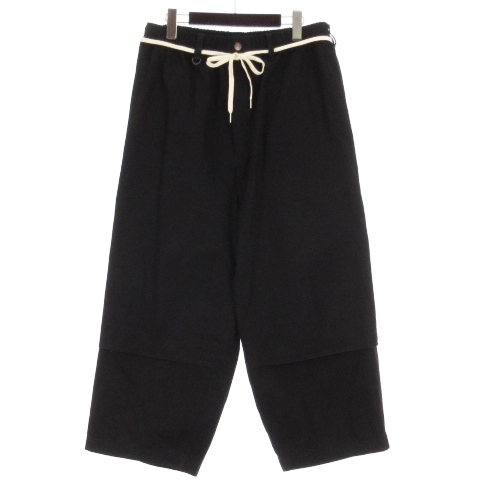 ワイスリー Y-3 ヨウジヤマモト アディダス CANVAS WORKWEAR CROPPED PANTS ワイドパンツ FP8678 ブラック M メンズ