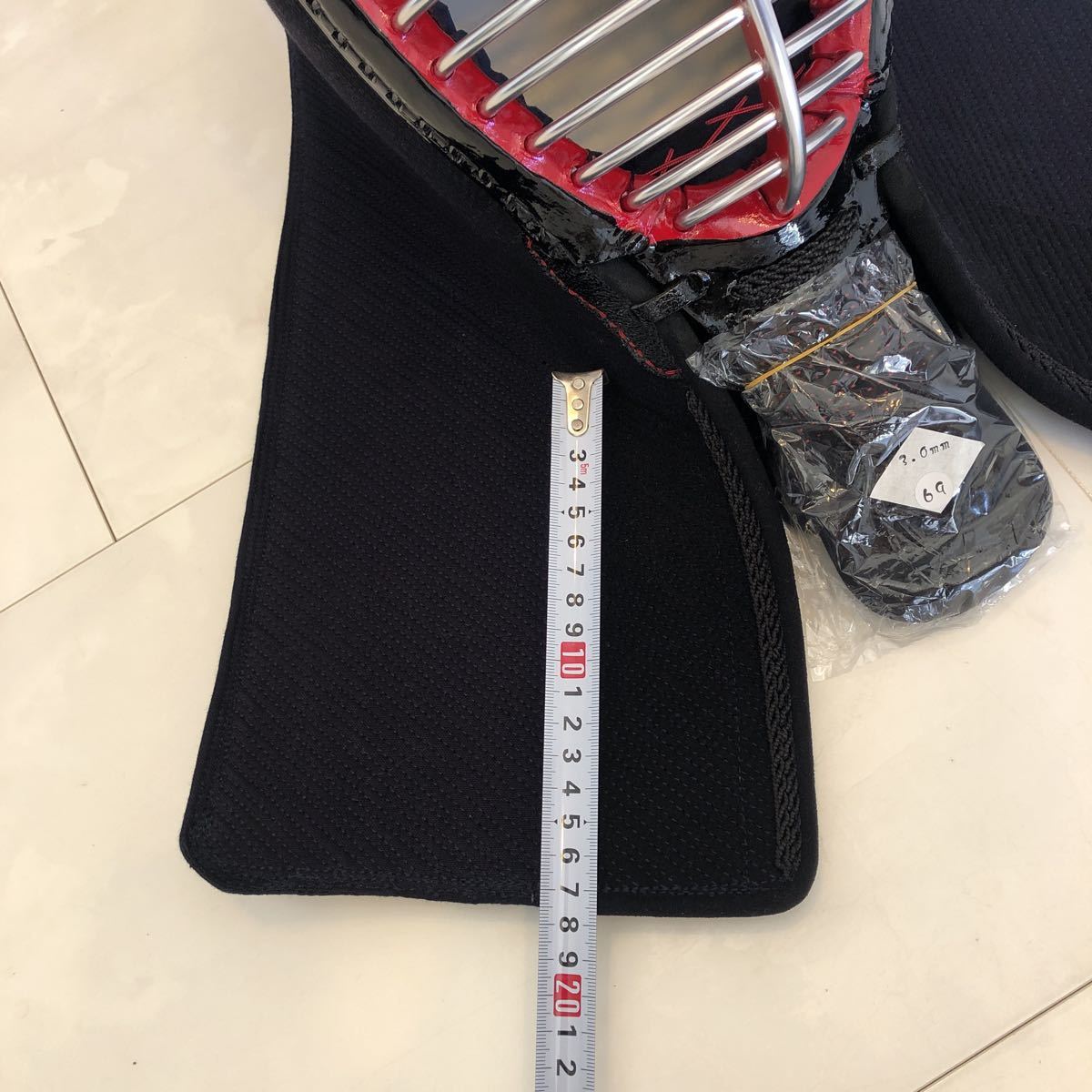 剣道　面　未使用品　3㎜ミシン刺し　サイズ69 _2