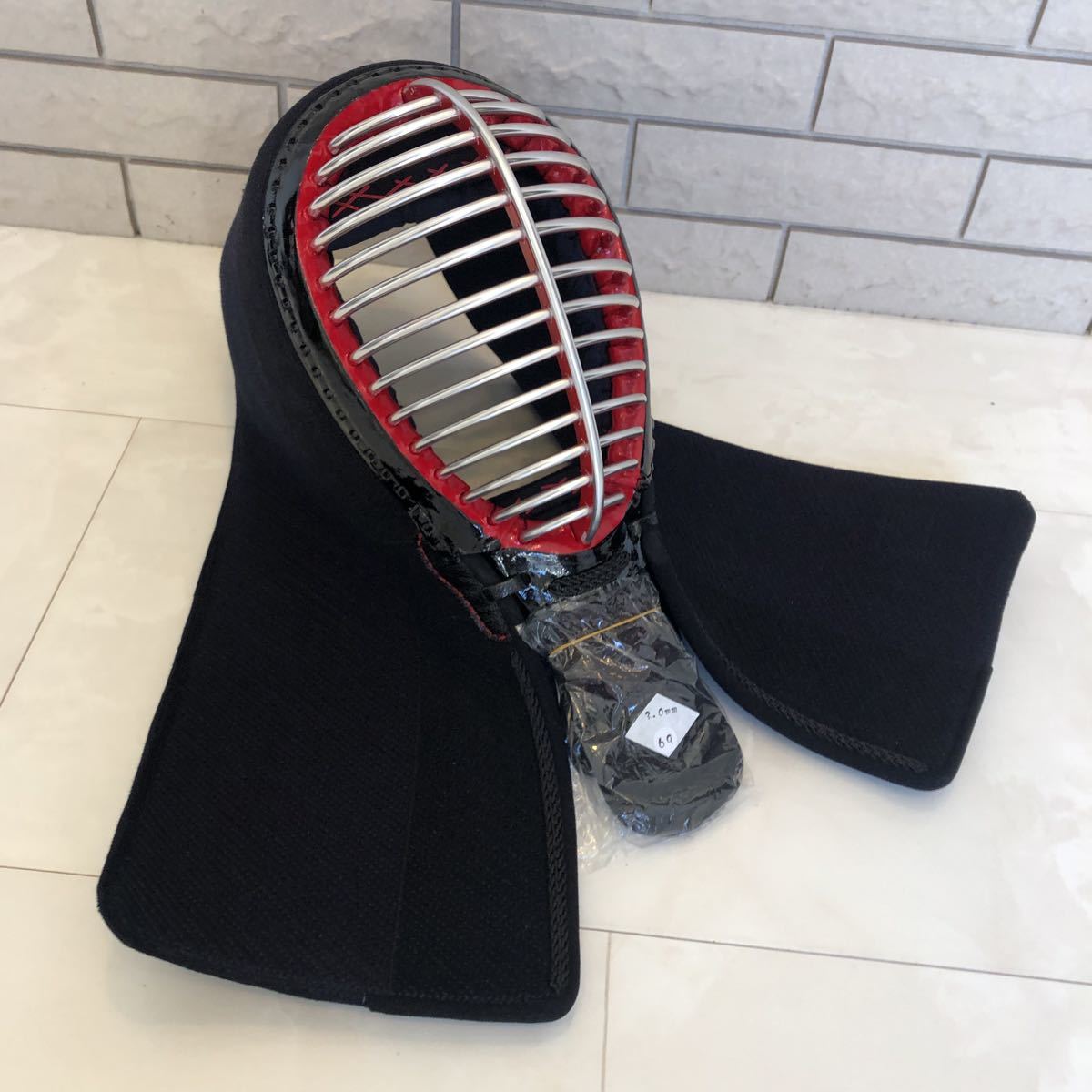 剣道　面　未使用品　3㎜ミシン刺し　サイズ69 _6