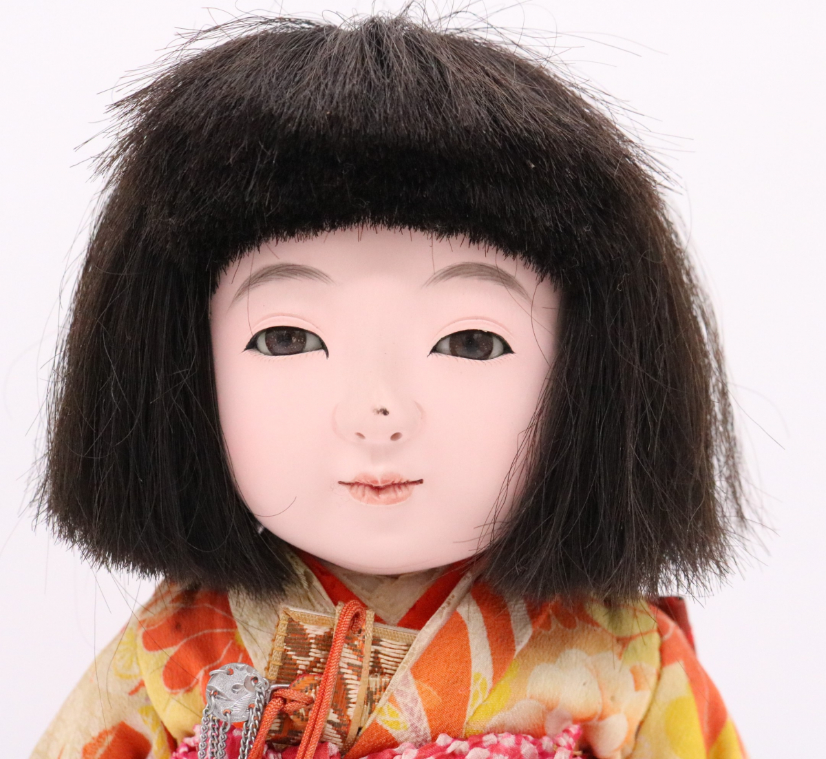ト滝】市松人形 女の子 38cm レトロ 着物 振袖 日本人形 雛人形