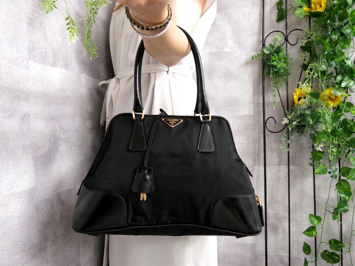 ナイロン カーフ ○超美品○PRADA レザー プラダ○ポコノ プラダ 