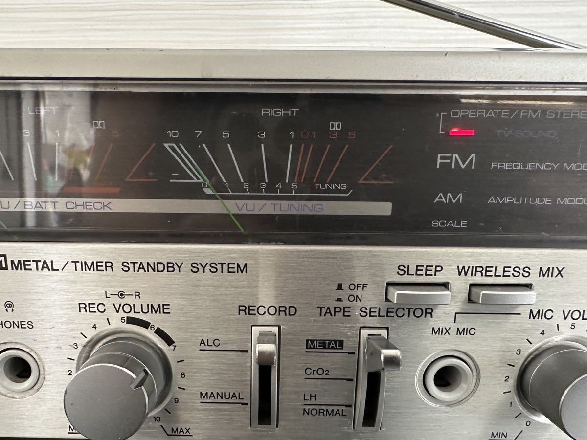 5）AIWA アイワ CS-J77 2BAND ラジオ カセット ラジカセ 本体 ジャンク