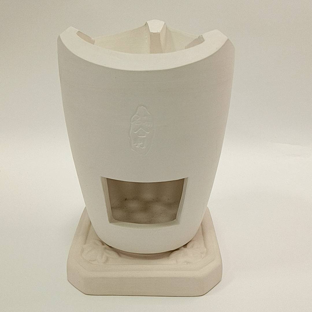 ◇煎茶道具 平安春峰作 白泥 涼炉 未使用◇