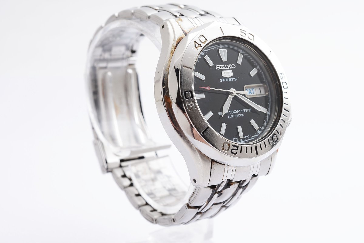 ☆裏スケルトン☆セイコー　ファイブ　自動巻き　メンズ腕時計　デイデイト セイコー ファイブ スポーツ 裏スケ デイデイト 自動巻き メンズ