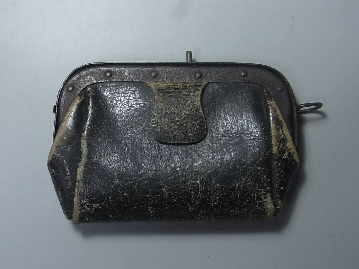 ■小さな革のカバン/鞄 かばん 国鉄？車掌鞄?　郵便局？昭和レトロ