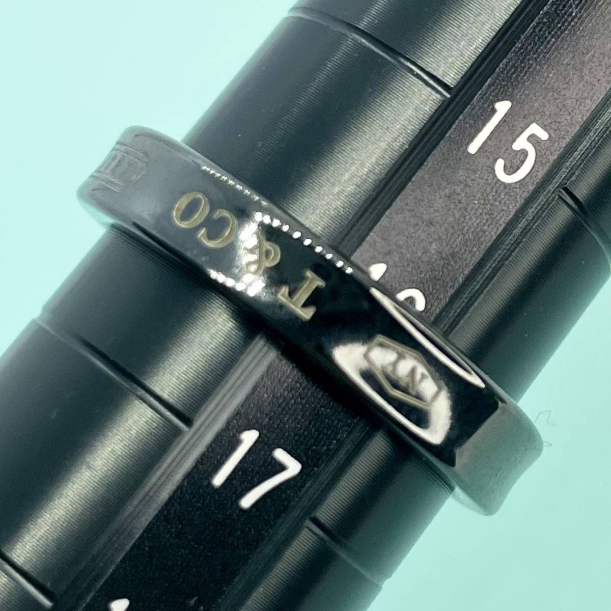 ティファニー 1837 ナロー リング ブラック チタン 17号 Q31fe